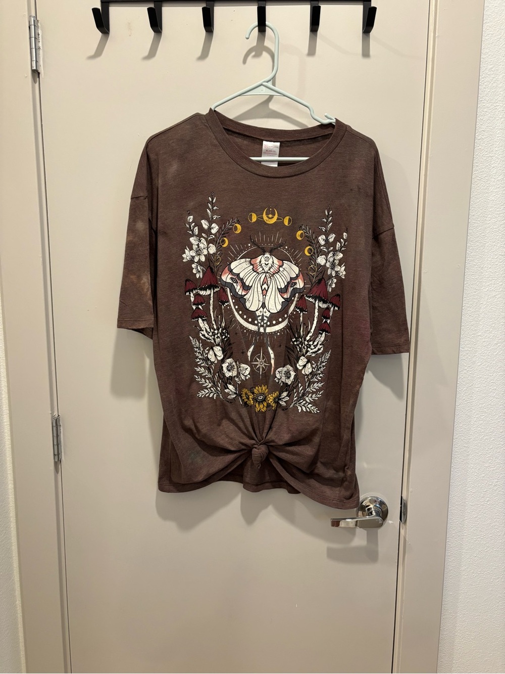 No Boundaries Brown Floral Moon Phase Graphic Tee